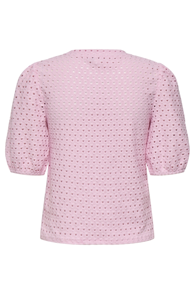 ONLELISA S/S O-NECK TOP BOX JRS 15346853 ROSEATE SPOONBILL